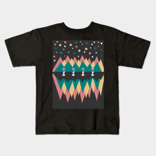 Foxes and shadows at night Kids T-Shirt